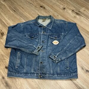 Vintage Disney Store Winnie the Pooh Denim Jacket Large 100% Cotton